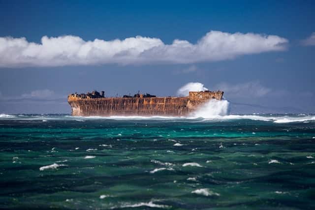 Shipwrecks beach view Lanai